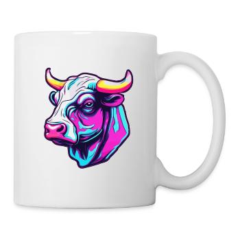 Stier / Bulle / Tier / Hörner / Stierkampf - Tasse - Weiß - Rechts