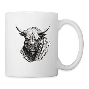 Stier / Bulle / Tier / Hörner / Stierkampf - Tasse - Weiß - Rechts