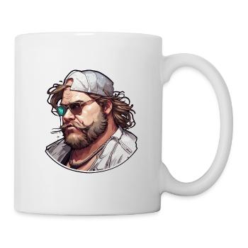Typ / Kerl / Mann / Männlich / Bart / Porträt - Tasse - Weiß - Rechts