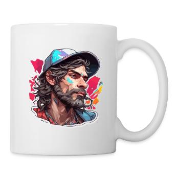Typ / Kerl / Mann / Männlich / Bart / Porträt - Tasse - Weiß - Rechts