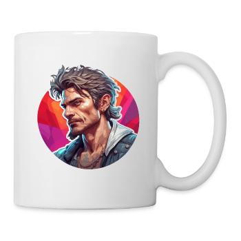 Typ / Kerl / Mann / Männlich / Bart / Porträt - Tasse - Weiß - Rechts