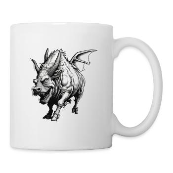 Stier / Bulle / Tier / Hörner / Stierkampf - Tasse - Weiß - Rechts