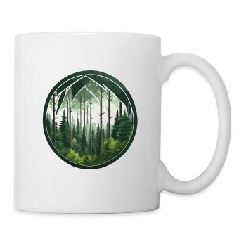 Wald / Wildnis / Natur / Bäume / grün / Idylle - Tasse - Weiß - Rechts