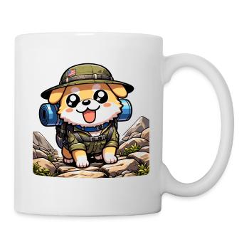 Hund Wandern Abenteuer Welpen Bekleidung - Tasse - Weiß - Rechts