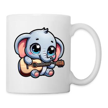 Elephant Playing the guitar Jumbo Melodies Baby Te - Mug - white - Right