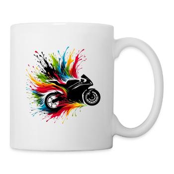 Motorrad Biker Passion - Tasse - Weiß - Rechts