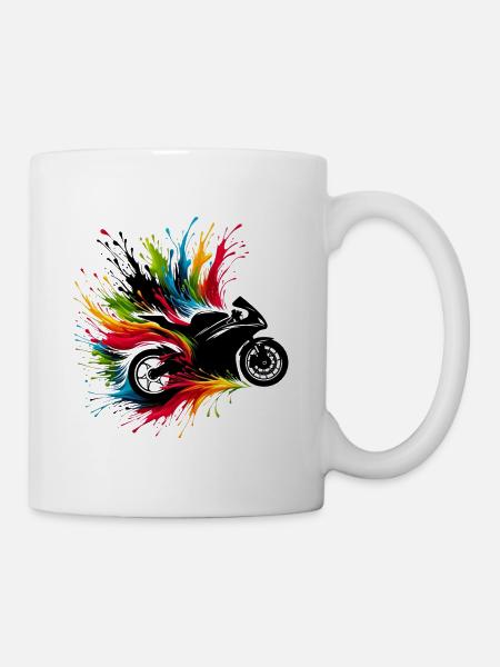 Motorrad Biker Passion - Tasse - Weiß