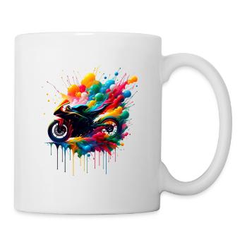 Moto Motard passion moto gp - Mug blanc - blanc - Droite