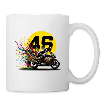 Moto valentino Biker T-Shirt rossi 46 - Tasse - Weiß - Rechts