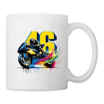 Moto valentino Biker T-Shirt rossi 46 - Tasse - Weiß - Rechts