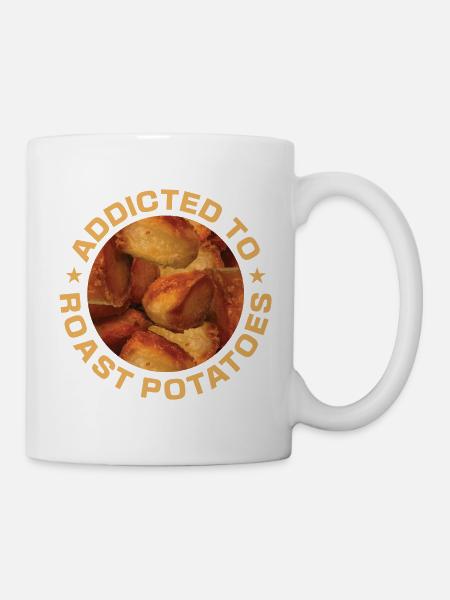 Accro aux pommes de terre rôties rondes - Mug blanc - blanc