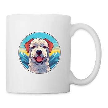 Holländische Smoushond-Hunderassen-Karikatur Kawaii Watercolo - Tasse - Weiß - Rechts