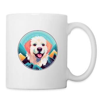 Niedliche Hunderasse Cartoon Kawaii Aquarell - Tasse - Weiß - Rechts