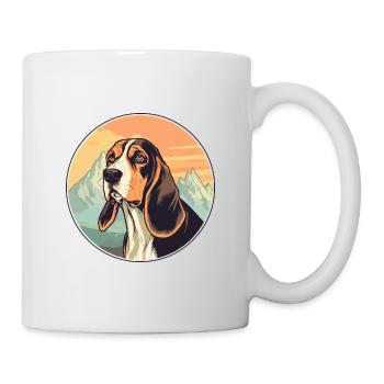 Estnischer Jagdhund Rasse Cartoon Kawaii Aquarell - Tasse - Weiß - Rechts
