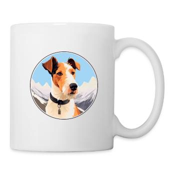 Foxterrier Glatte Hunderasse Cartoon Kawaii Waterc - Tasse - Weiß - Rechts