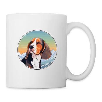 Français Tricolore Hound chien race Cartoon Kawaii Wat - Mug blanc - blanc - Droite