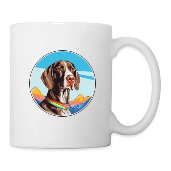 French Gascony Pointer Dog Breed Cartoon Kawaii Wa - Mug - white - Right