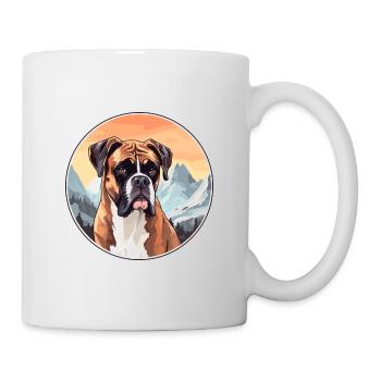 Deutsche Boxer Hund Rasse Cartoon Kawaii Aquarell - Tasse - Weiß - Rechts