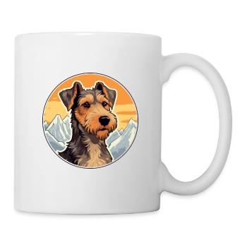 Chien de chasse allemand Terrier race Cartoon Kawaii Wa - Mug blanc - blanc - Droite