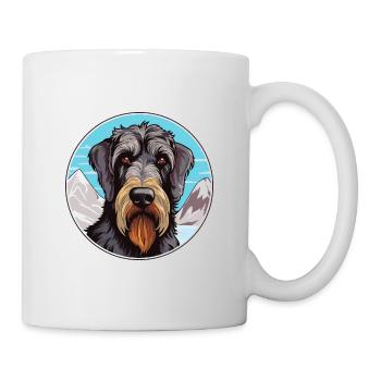 Giant Schnauzer Dog Breed Cartoon Kawaii Watercolo - Mug - white - Right