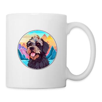 Griffon Nivernais race de chien dessin animé kawaii Waterco - Mug blanc - blanc - Droite