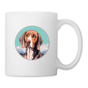 Harrier Hunderasse Cartoon Kawaii Aquarell - Tasse - Weiß - Rechts