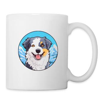 Italienische Volpino Hunderasse Cartoon Kawaii Watercolo - Tasse - Weiß - Rechts