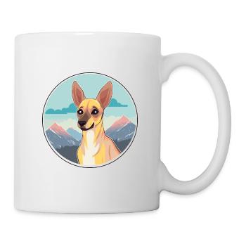 Kangaroo Dog Breed Cartoon Kawaii Watercolor - Mug - white - Right
