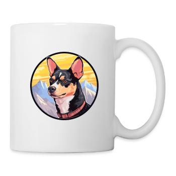 Terrier japonais chien race dessin animé kawaii watercol - Mug blanc - blanc - Droite