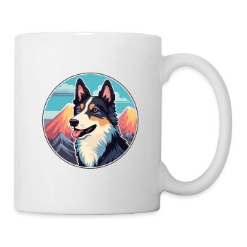 Karelo Finnish Laika Dog Breed Cartoon Kawaii Wate - Mug - white - Right