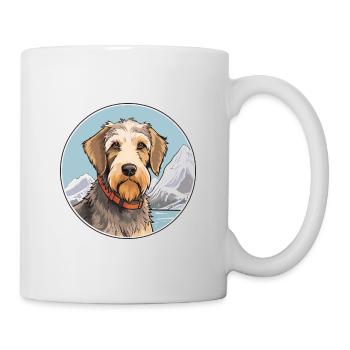 Chien de chasse à poil dur d’Istrie race de chien Cartoon Kawaii - Mug blanc - blanc - Droite