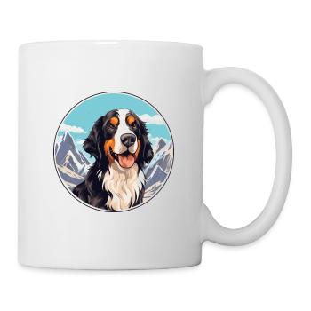 Jamthund Dog Breed Cartoon Kawaii Watercolor - Mug - white - Right