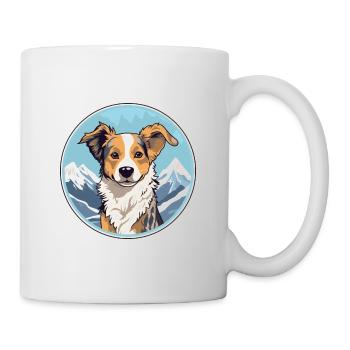 Havenese chien race dessin animé Kawaii aquarelle - Mug blanc - blanc - Droite