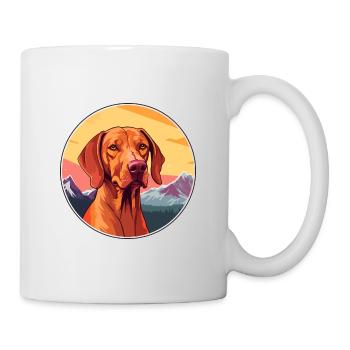 Hungarian Vizsla Dog Breed Cartoon Kawaii Watercol - Mug - white - Right
