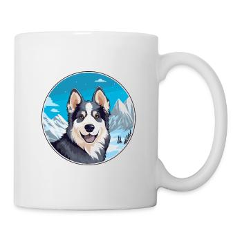 Hygenhund chien race dessin animé Kawaii aquarelle - Mug blanc - blanc - Droite