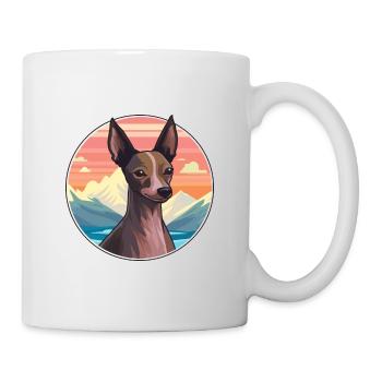 Inca Haarlose Hunderasse Cartoon Kawaii Aquarell - Tasse - Weiß - Rechts