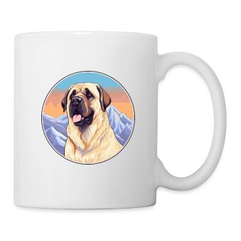 Kangal chien race dessin animé Kawaii aquarelle - Mug blanc - blanc - Droite