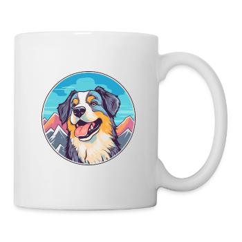 Kintamani chien race dessin animé Kawaii aquarelle - Mug blanc - blanc - Droite