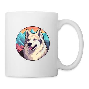 Kyi Leo Hunderasse Cartoon Kawaii Aquarell - Tasse - Weiß - Rechts