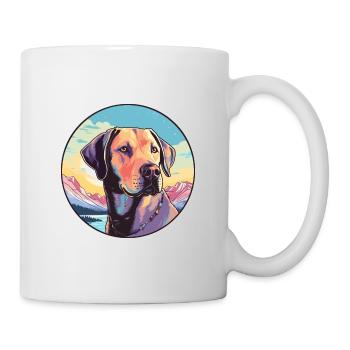 Labrador Retriever chien race dessin animé kawaii waterc - Mug blanc - blanc - Droite