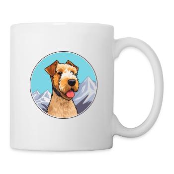 Lakeland Terrier chien race dessin animé Kawaii Watercol - Mug blanc - blanc - Droite