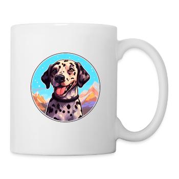 Leopard Cur Hund Rasse Cartoon Kawaii Aquarell - Tasse - Weiß - Rechts
