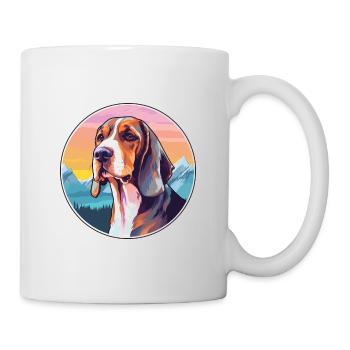Lithuanian Hound Dog Breed Cartoon Kawaii Watercol - Mug - white - Right