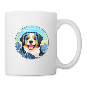 Magyar Agar chien race dessin animé Kawaii aquarelle - Mug blanc - blanc - Droite