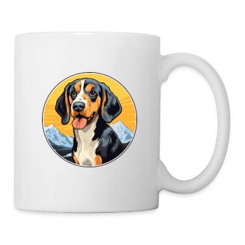 Leopardenhund Hund Rasse Cartoon Kawaii Aquarell - Tasse - Weiß - Rechts