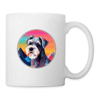 Mittelschnauze Hunderasse Karikatur Kawaii Aquarell - Tasse - Weiß - Rechts