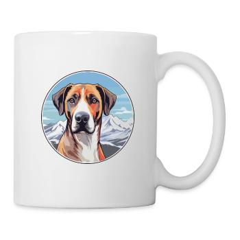 Mountain Cur Hunderasse Cartoon Kawaii Aquarell - Tasse - Weiß - Rechts