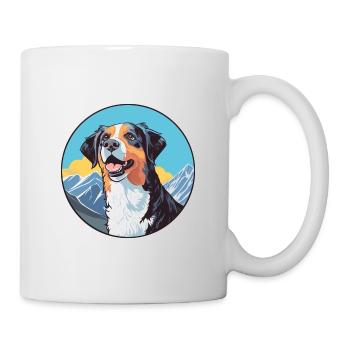 New Zealand Huntaway Dog Breed Cartoon Kawaii Wate - Mug - white - Right