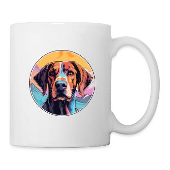 Nouvelle-Zélande chien race dessin animé Kawaii aquarelle - Mug blanc - blanc - Droite