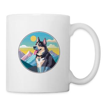 Laufhund Hunderasse Cartoon Kawaii Aquarell - Tasse - Weiß - Rechts